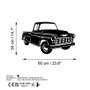 Wallity Chevy 3200 Pickup Escultura de Pared de Metal Negra
